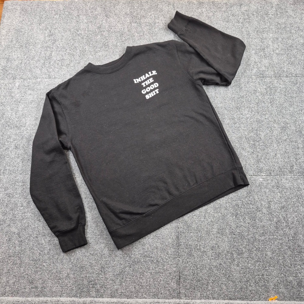 Becky B Fit Inhale Exhale Graphic Sweatshirt Black Large Independent Trading Co